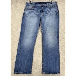 BKE Tyler Straight Leg Med‎ Wash Durable Denim Jeans Size 40 Cowboy Y2K Stretch